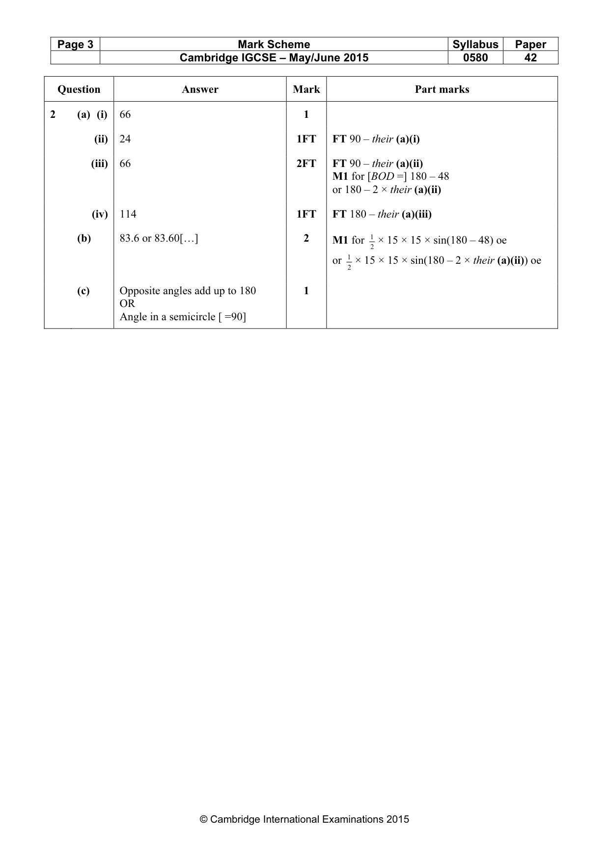 Mark scheme, page 3 of 11