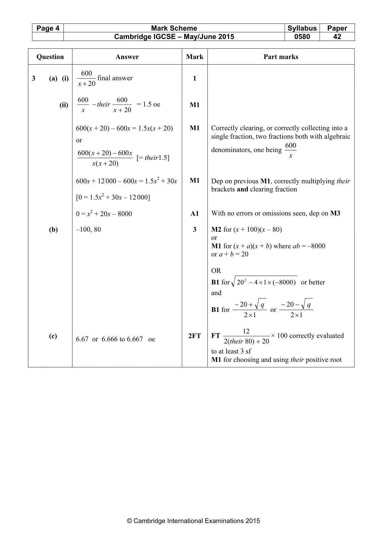 Mark scheme, page 4 of 11