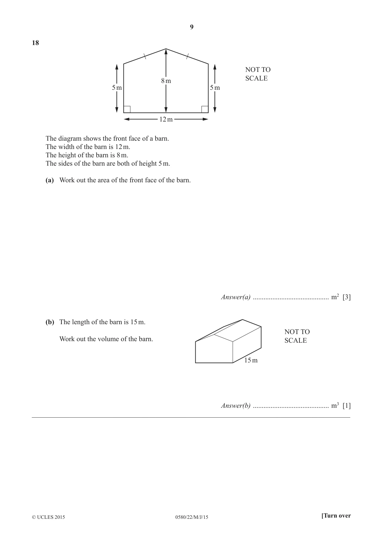 Cambridge IGCSE Mathematics 0580 2015 May/June Paper 2 · Variant 2 question paper, page 9 of 16