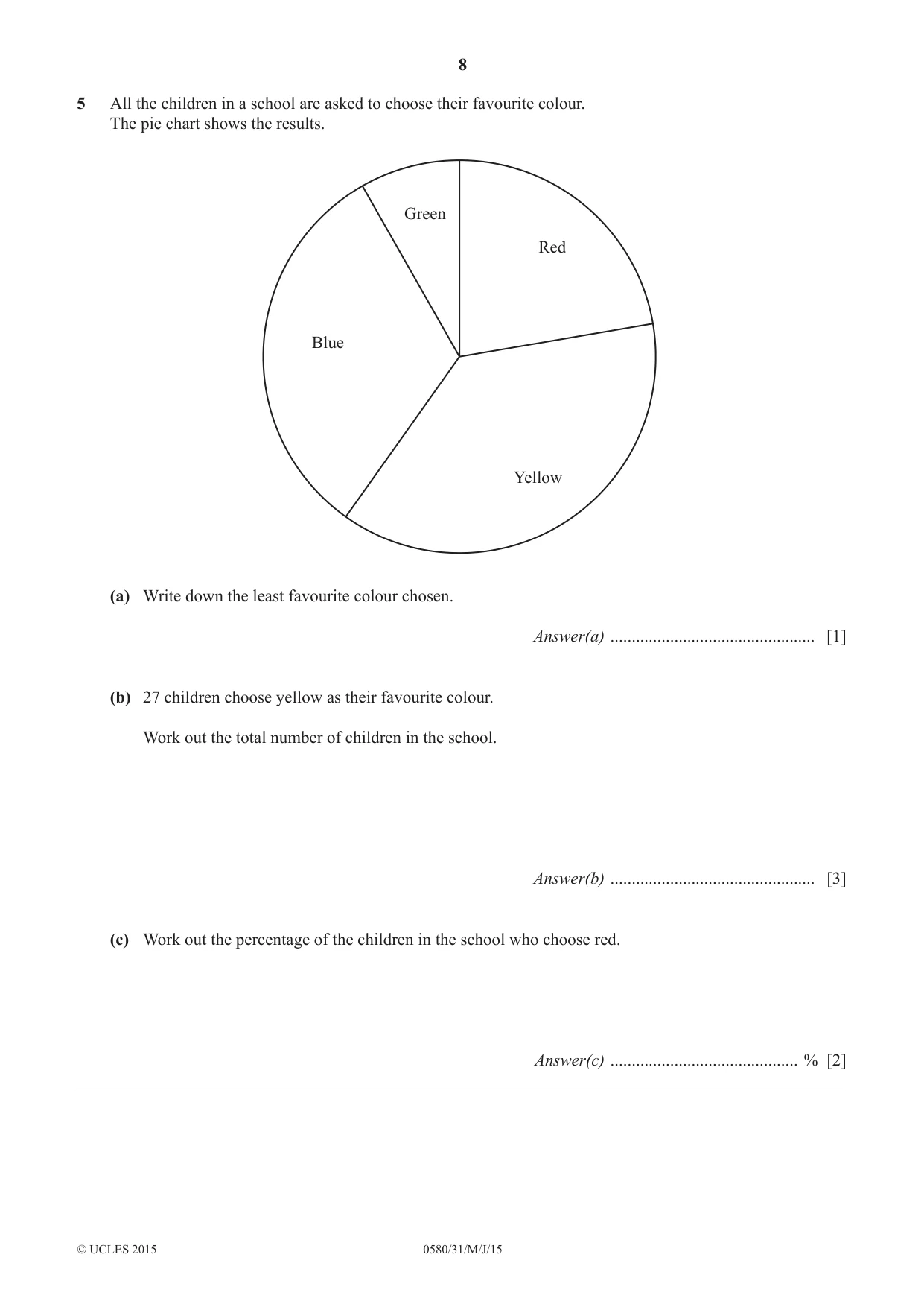 Cambridge IGCSE Mathematics 0580 2015 May/June Paper 3 · Variant 1 question paper, page 8 of 16
