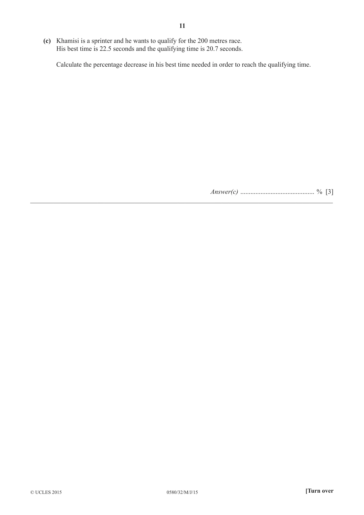 Cambridge IGCSE Mathematics 0580 2015 May/June Paper 3 · Variant 2 question paper, page 11 of 16