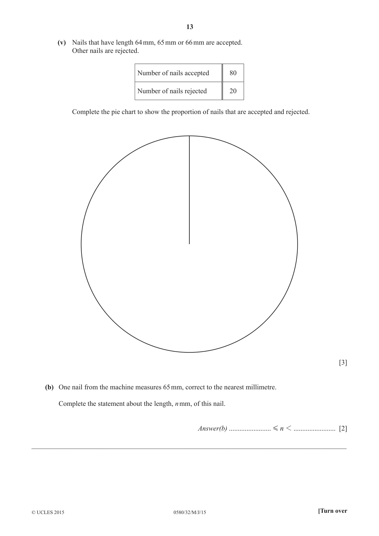 Cambridge IGCSE Mathematics 0580 2015 May/June Paper 3 · Variant 2 question paper, page 13 of 16