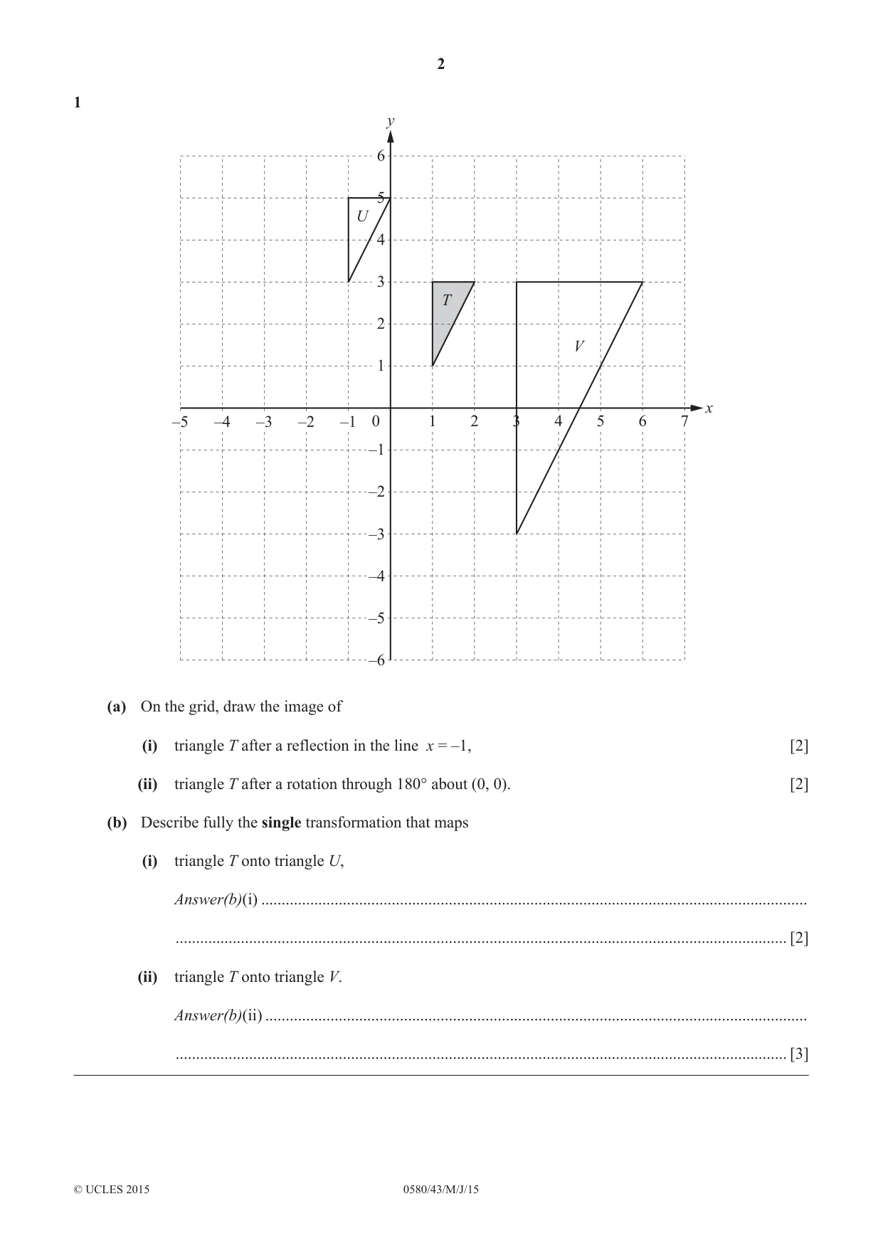 Cambridge IGCSE Mathematics 0580 2015 May/June Paper 4 · Variant 3 question paper, page 2 of 16