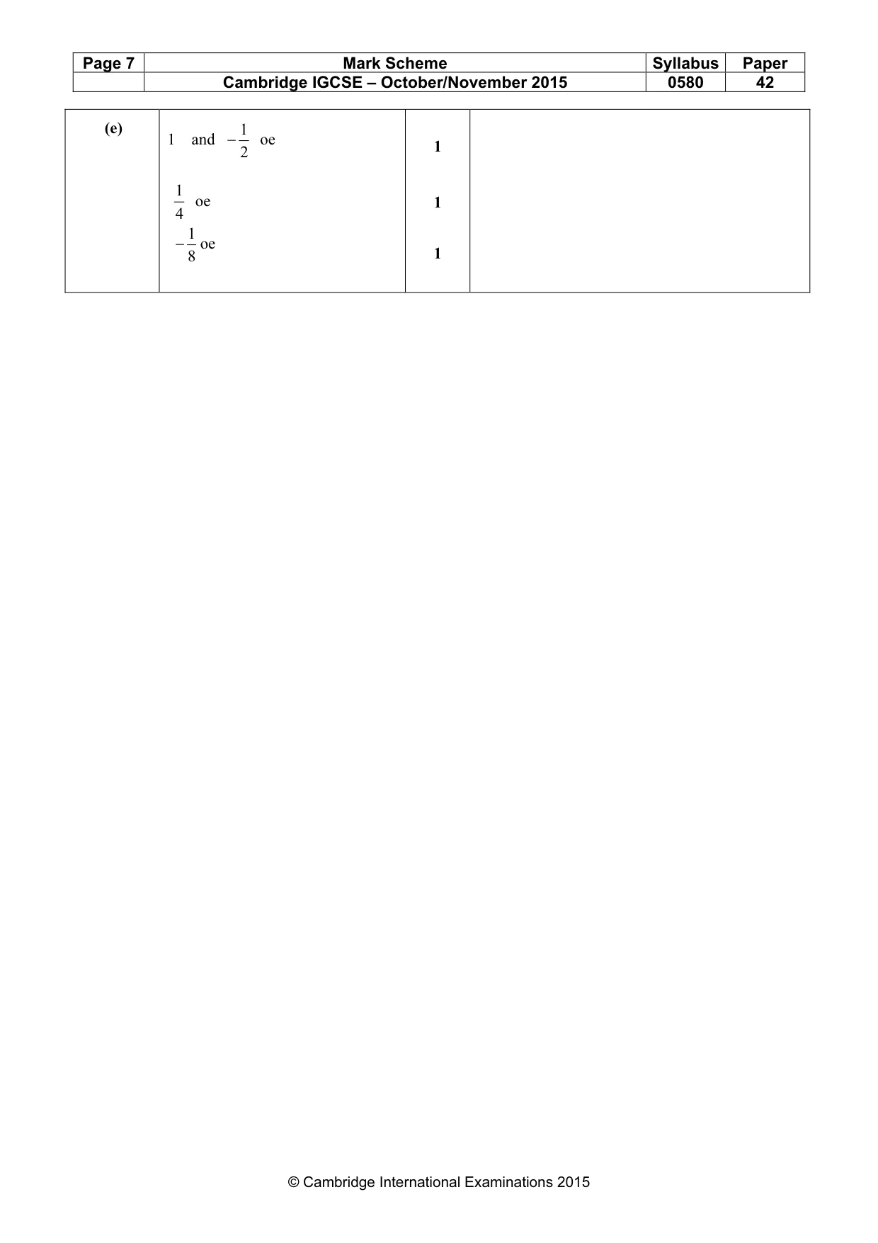 Mark scheme, page 7 of 7