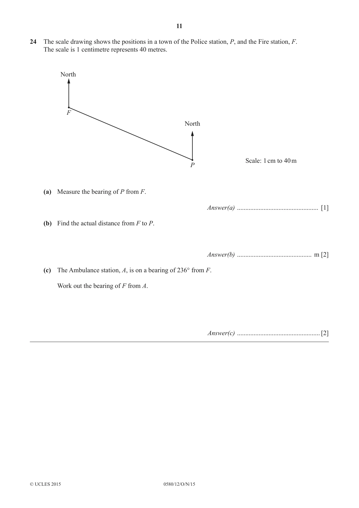 Cambridge IGCSE Mathematics 0580 2015 Oct/Nov Paper 1 · Variant 2 question paper, page 11 of 12