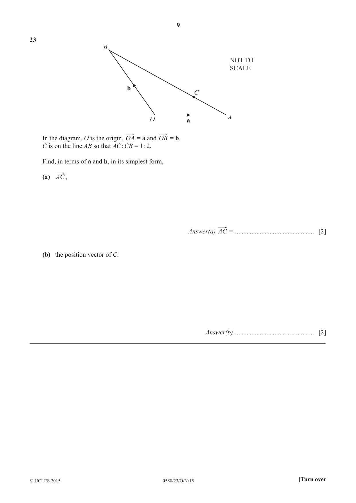 Cambridge IGCSE Mathematics 0580 2015 Oct/Nov Paper 2 · Variant 3 question paper, page 9 of 12