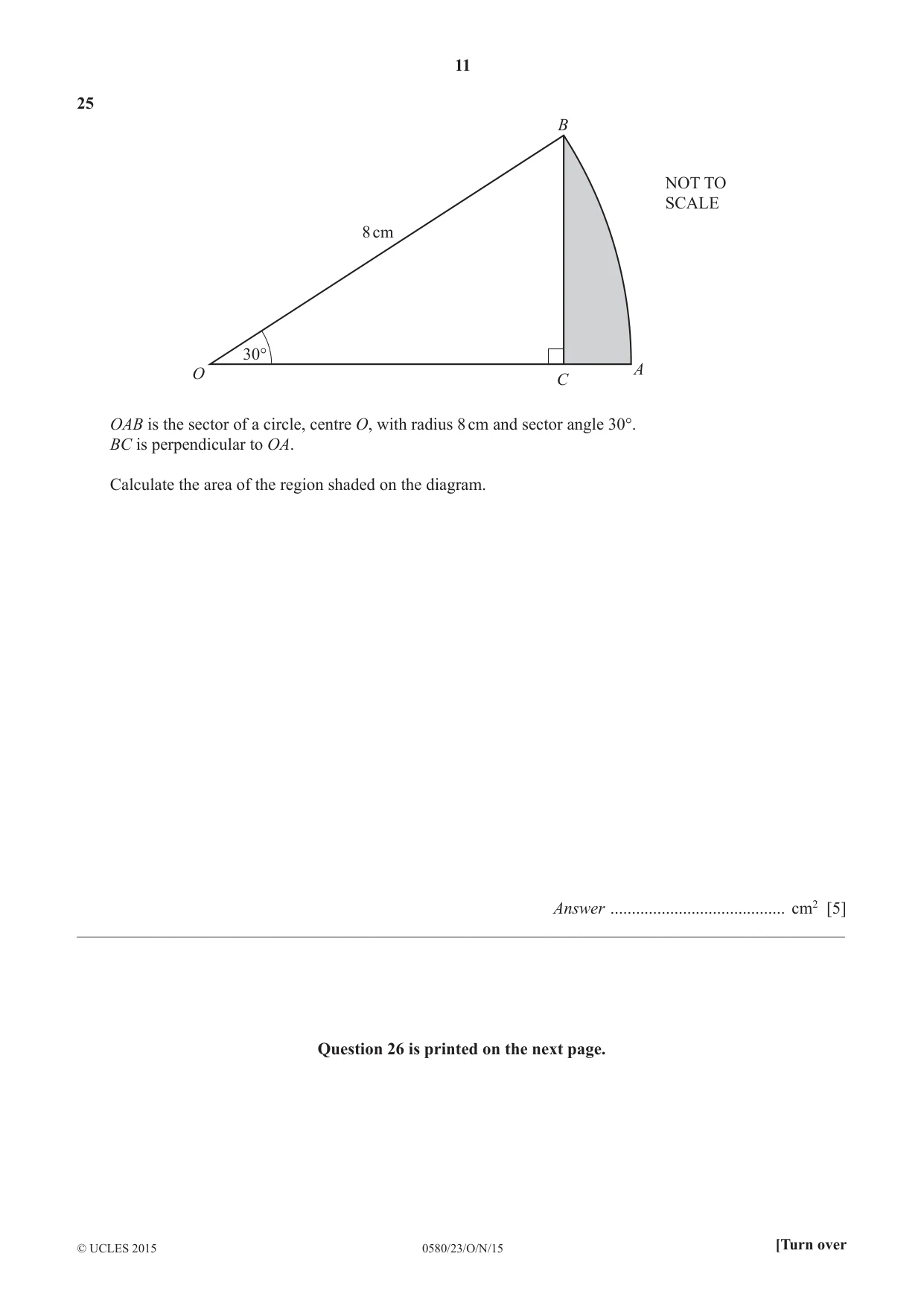 Cambridge IGCSE Mathematics 0580 2015 Oct/Nov Paper 2 · Variant 3 question paper, page 11 of 12
