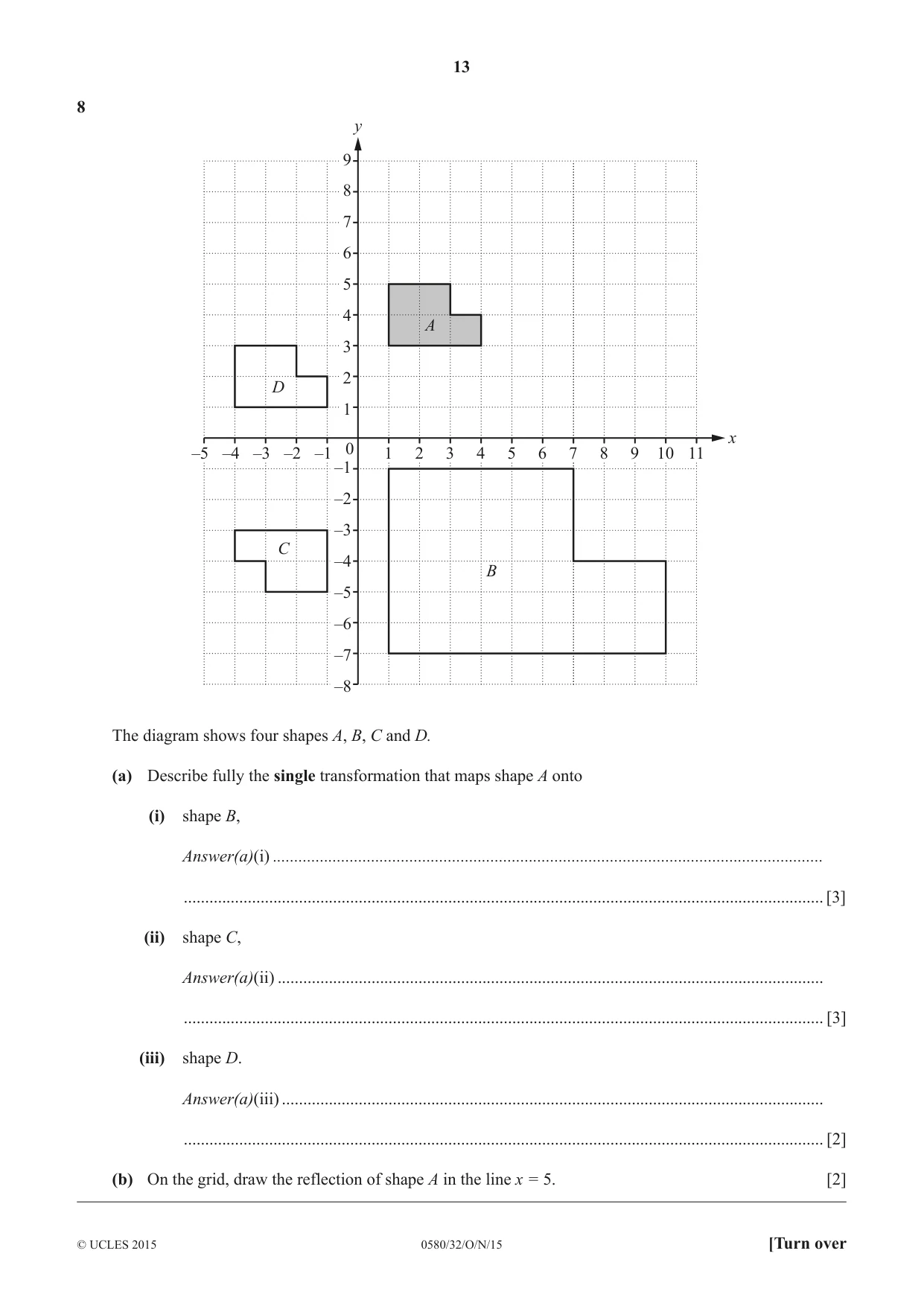 Cambridge IGCSE Mathematics 0580 2015 Oct/Nov Paper 3 · Variant 2 question paper, page 13 of 16