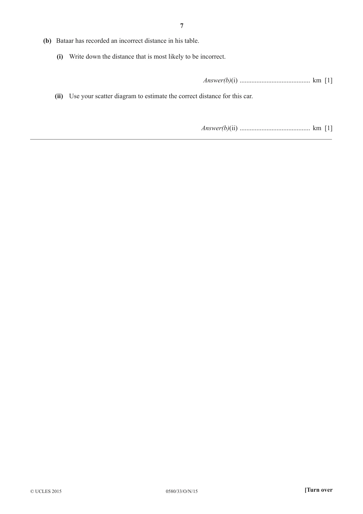 Cambridge IGCSE Mathematics 0580 2015 Oct/Nov Paper 3 · Variant 3 question paper, page 7 of 16