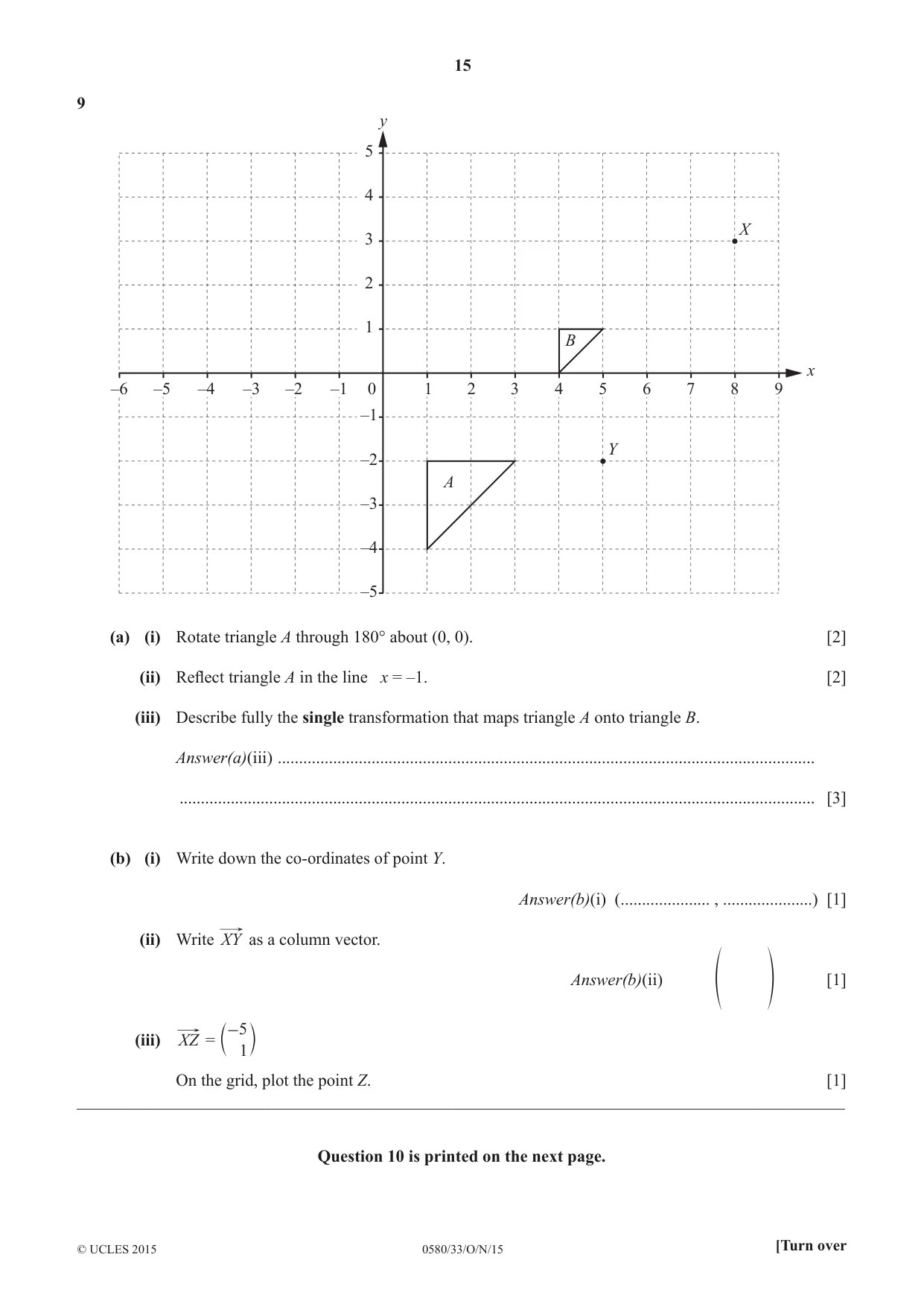 Cambridge IGCSE Mathematics 0580 2015 Oct/Nov Paper 3 · Variant 3 question paper, page 15 of 16
