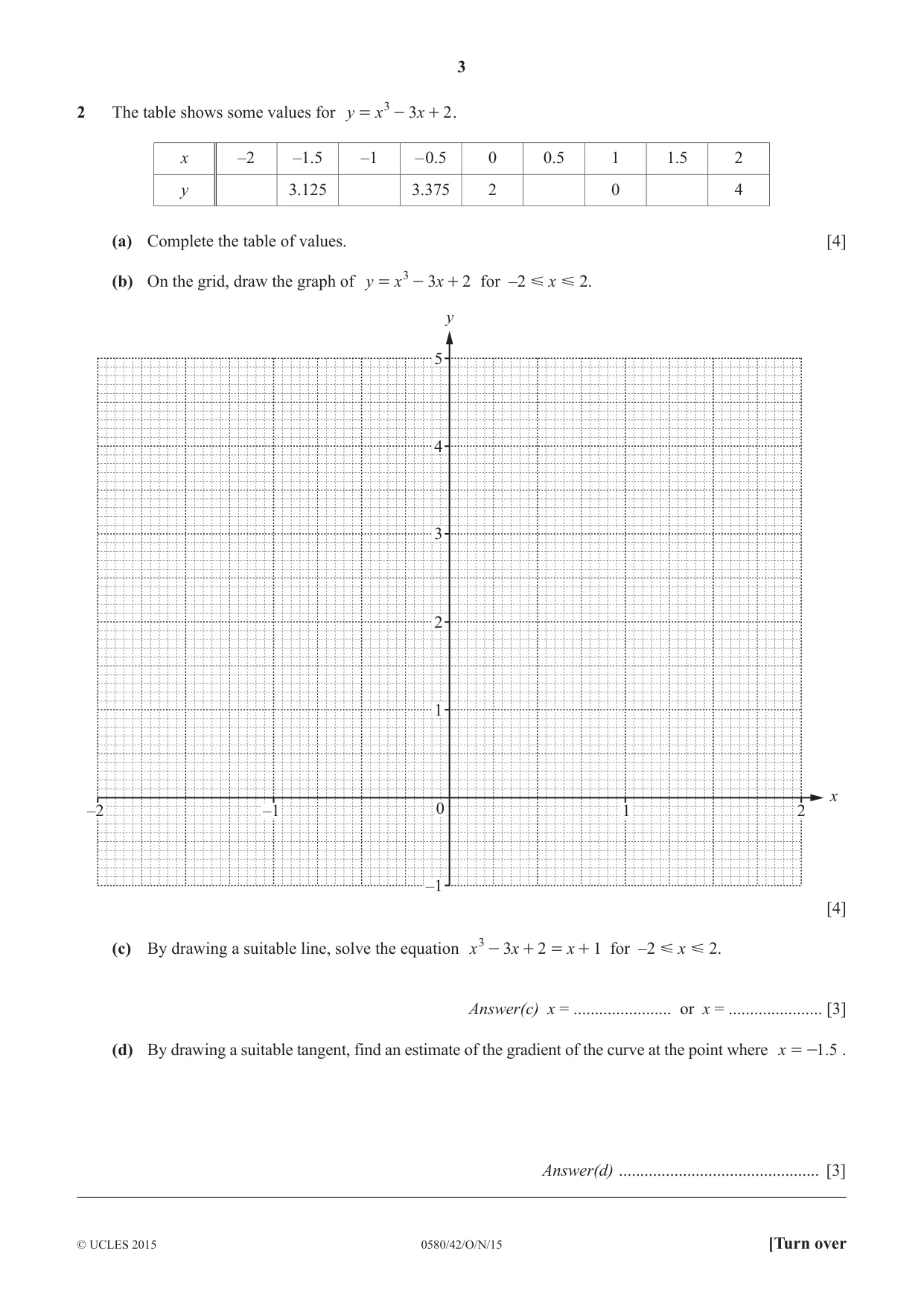 Cambridge IGCSE Mathematics 0580 2015 Oct/Nov Paper 4 · Variant 2 question paper, page 3 of 16