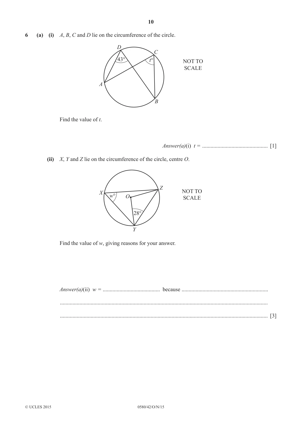 Cambridge IGCSE Mathematics 0580 2015 Oct/Nov Paper 4 · Variant 2 question paper, page 10 of 16