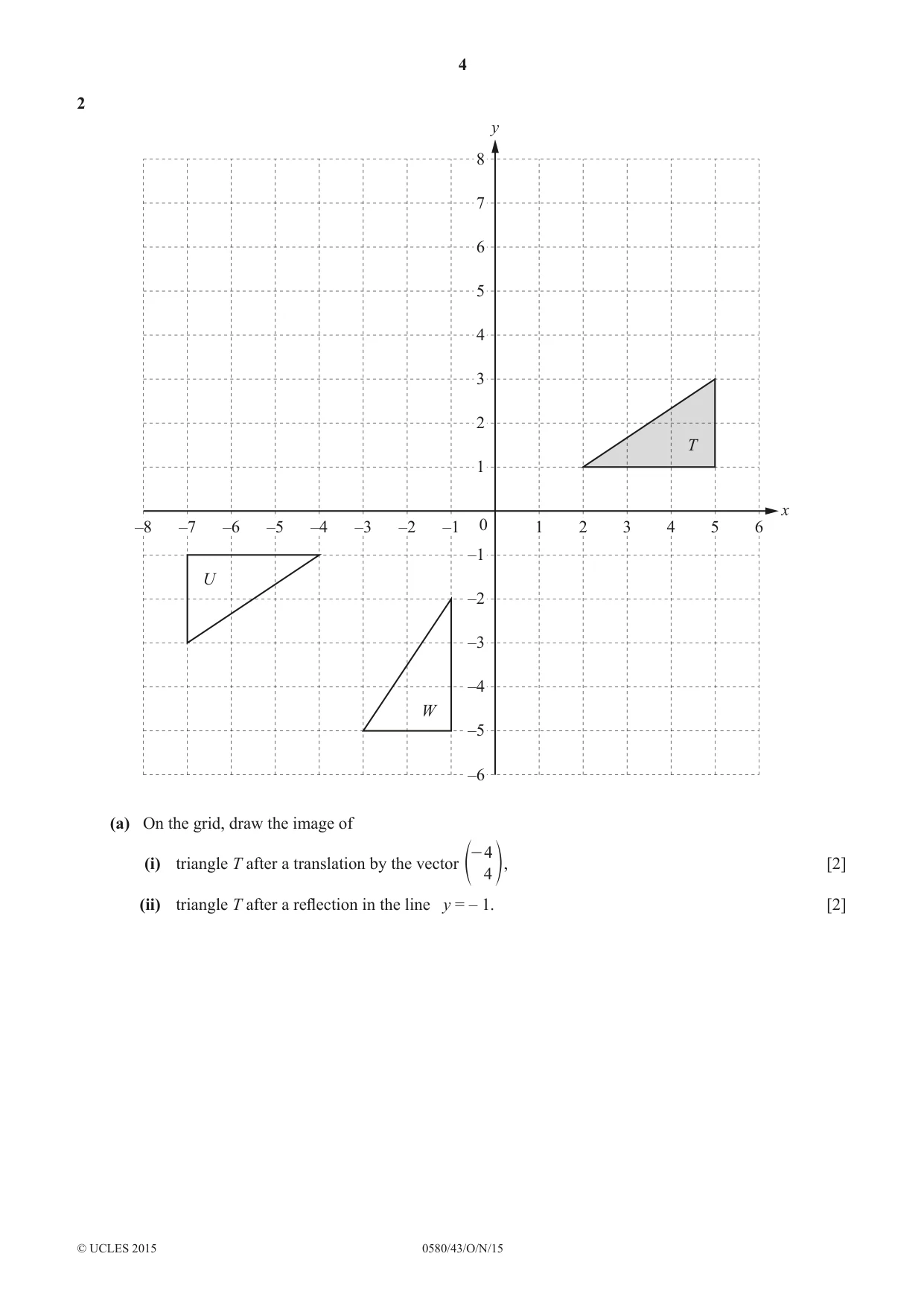 Cambridge IGCSE Mathematics 0580 2015 Oct/Nov Paper 4 · Variant 3 question paper, page 4 of 20