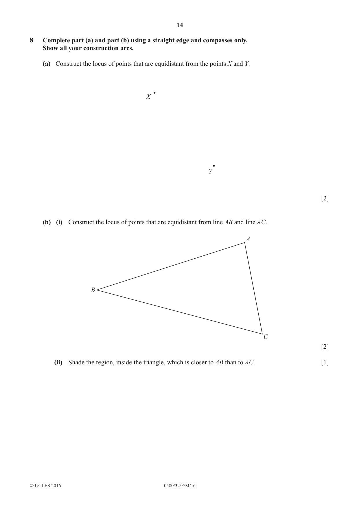 Cambridge IGCSE Mathematics 0580 2016 Feb/March Paper 3 · Variant 2 question paper, page 14 of 16
