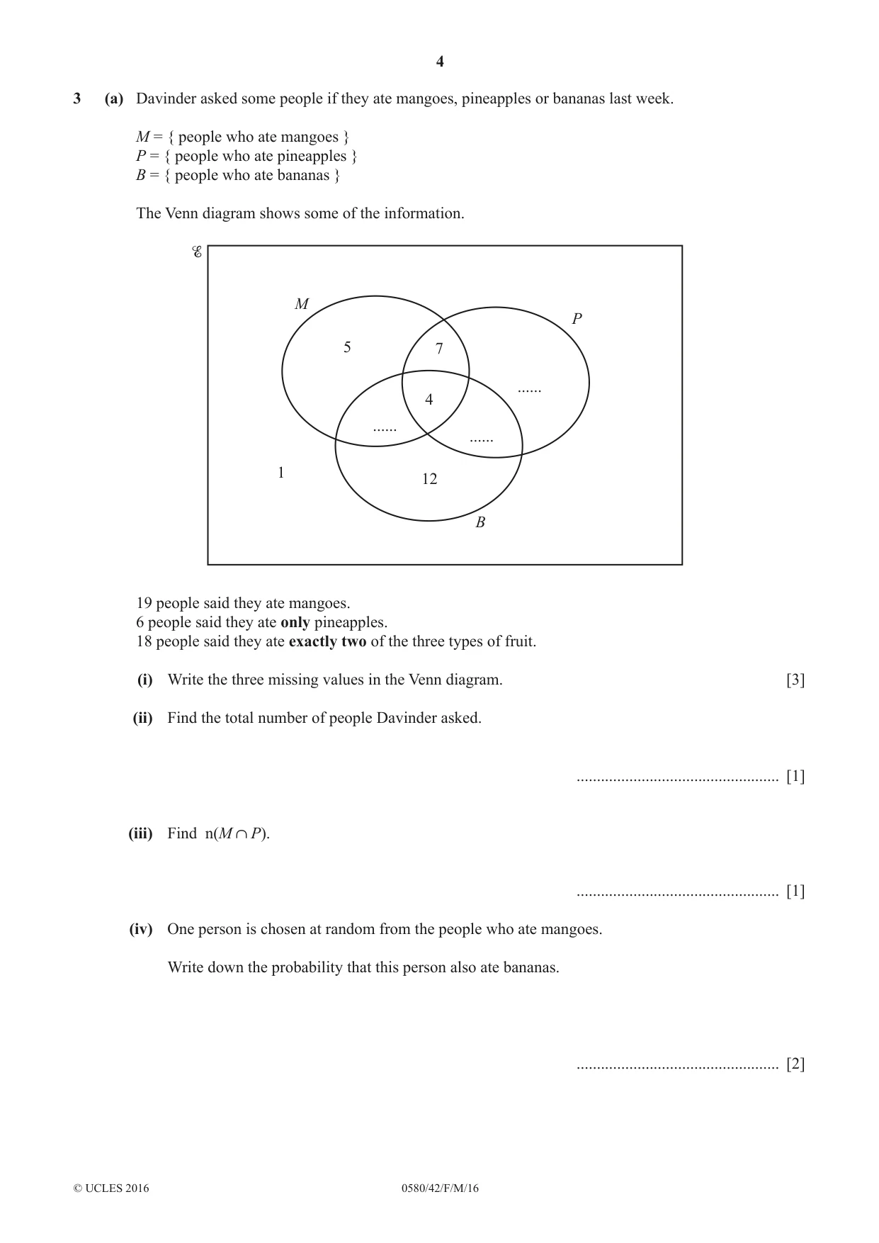 Cambridge IGCSE Mathematics 0580 2016 Feb/March Paper 4 · Variant 2 question paper, page 4 of 16