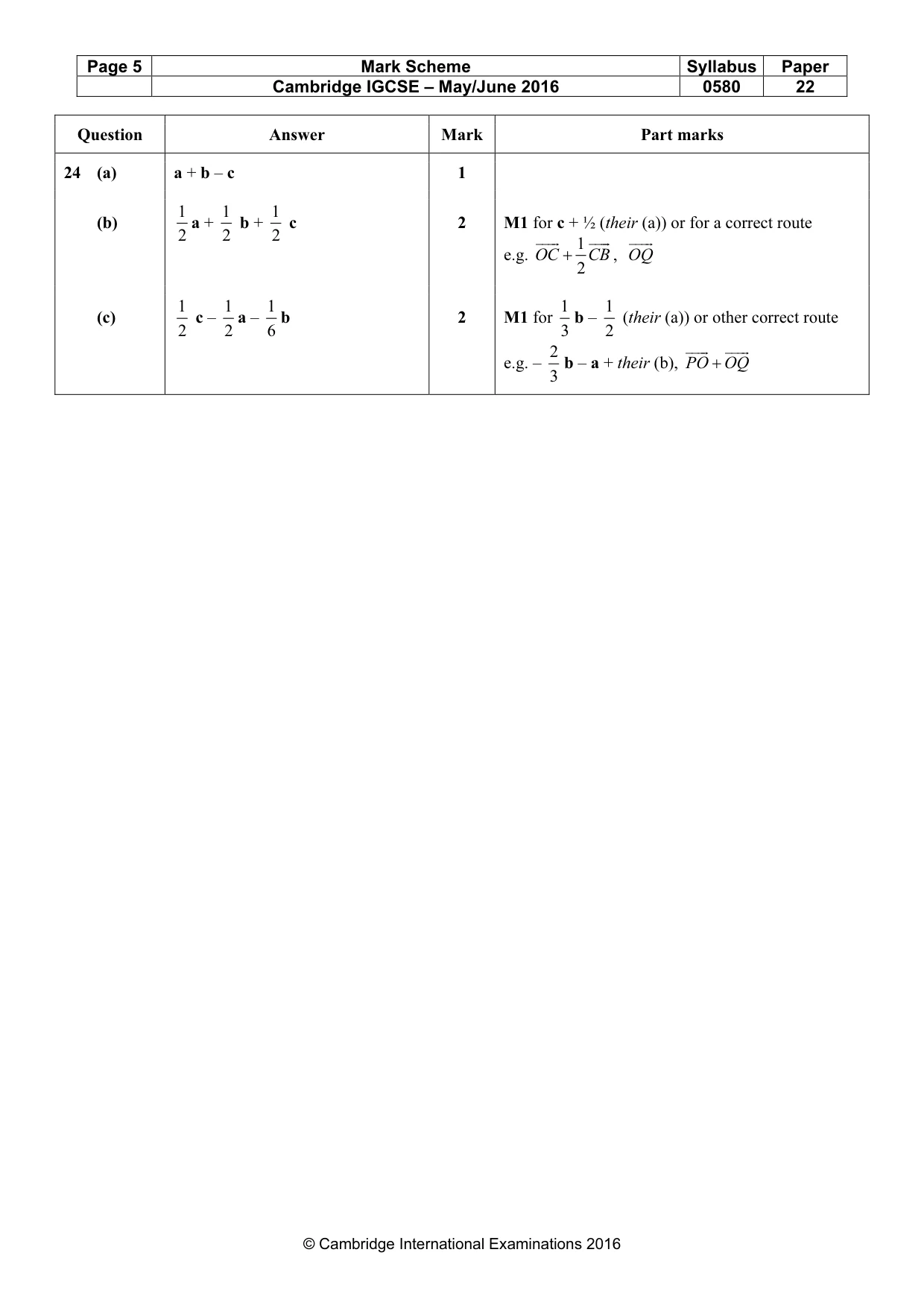Mark scheme, page 5 of 5