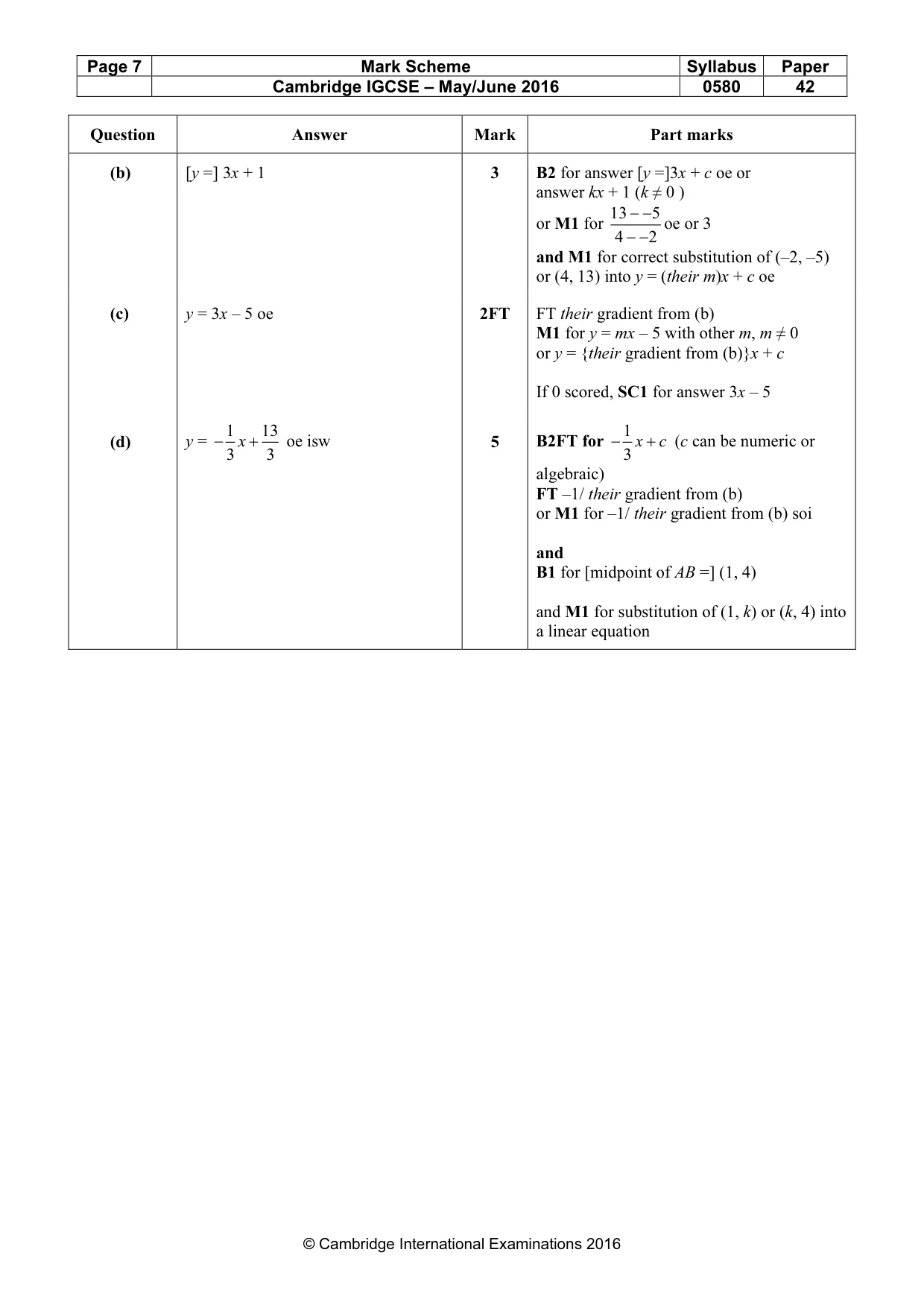 Mark scheme, page 7 of 7