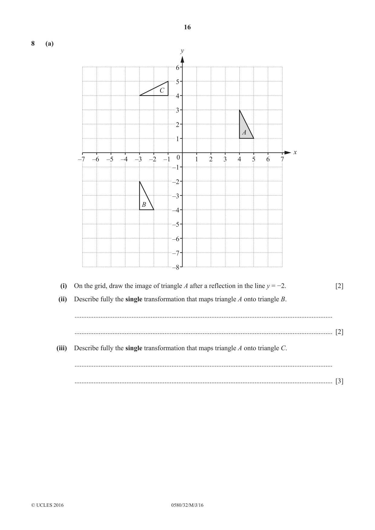 Cambridge IGCSE Mathematics 0580 2016 May/June Paper 3 · Variant 2 question paper, page 16 of 20