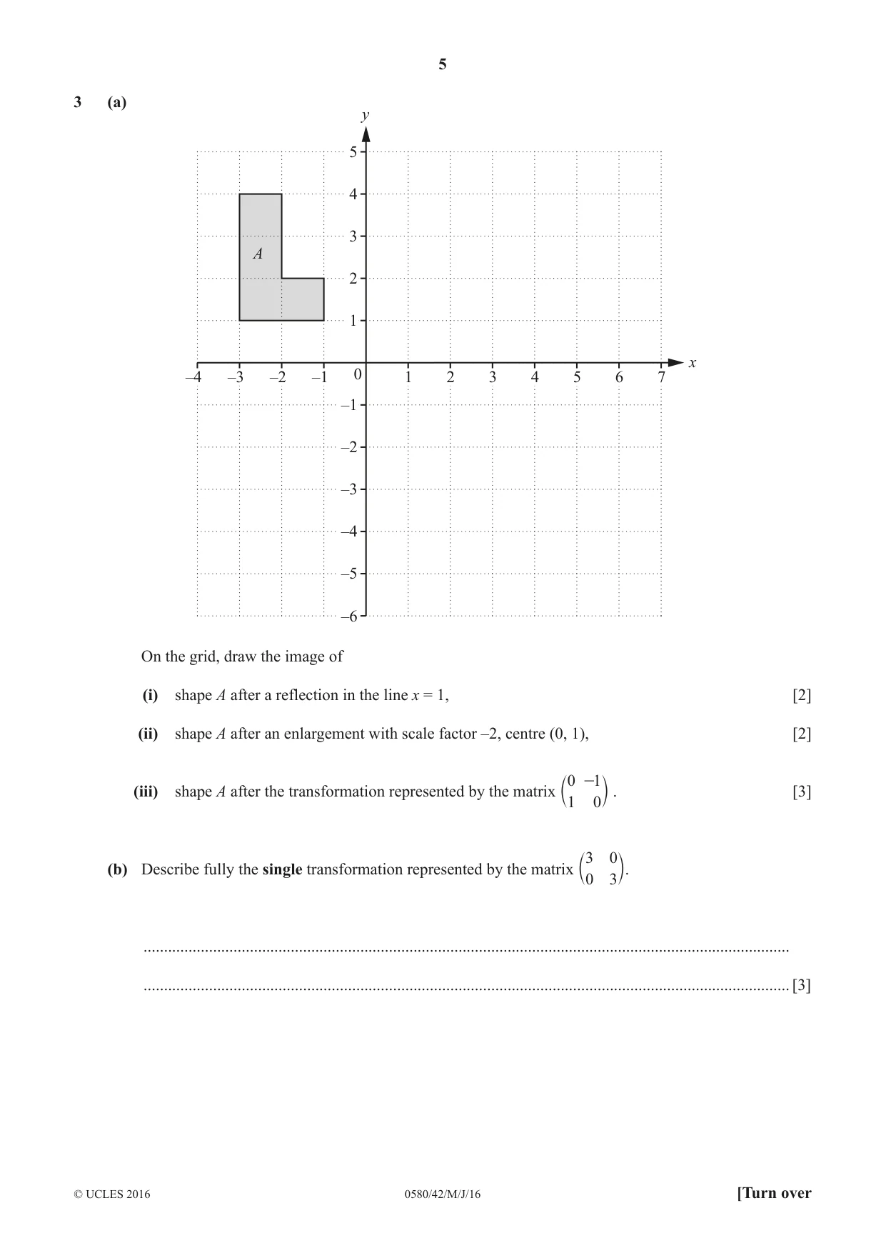 Cambridge IGCSE Mathematics 0580 2016 May/June Paper 4 · Variant 2 question paper, page 5 of 16