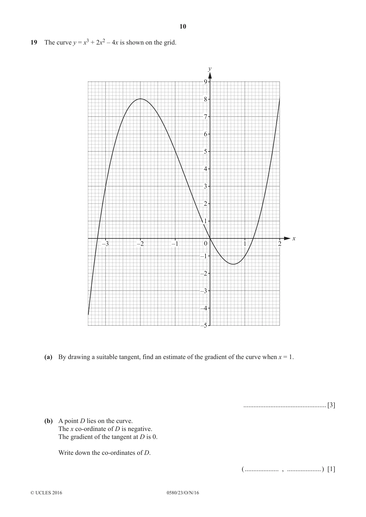Cambridge IGCSE Mathematics 0580 2016 Oct/Nov Paper 2 · Variant 3 question paper, page 10 of 16