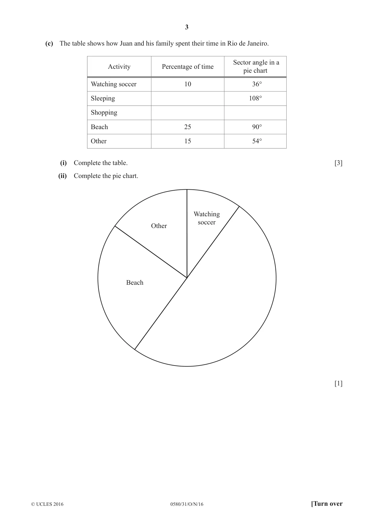 Cambridge IGCSE Mathematics 0580 2016 Oct/Nov Paper 3 · Variant 1 question paper, page 3 of 16