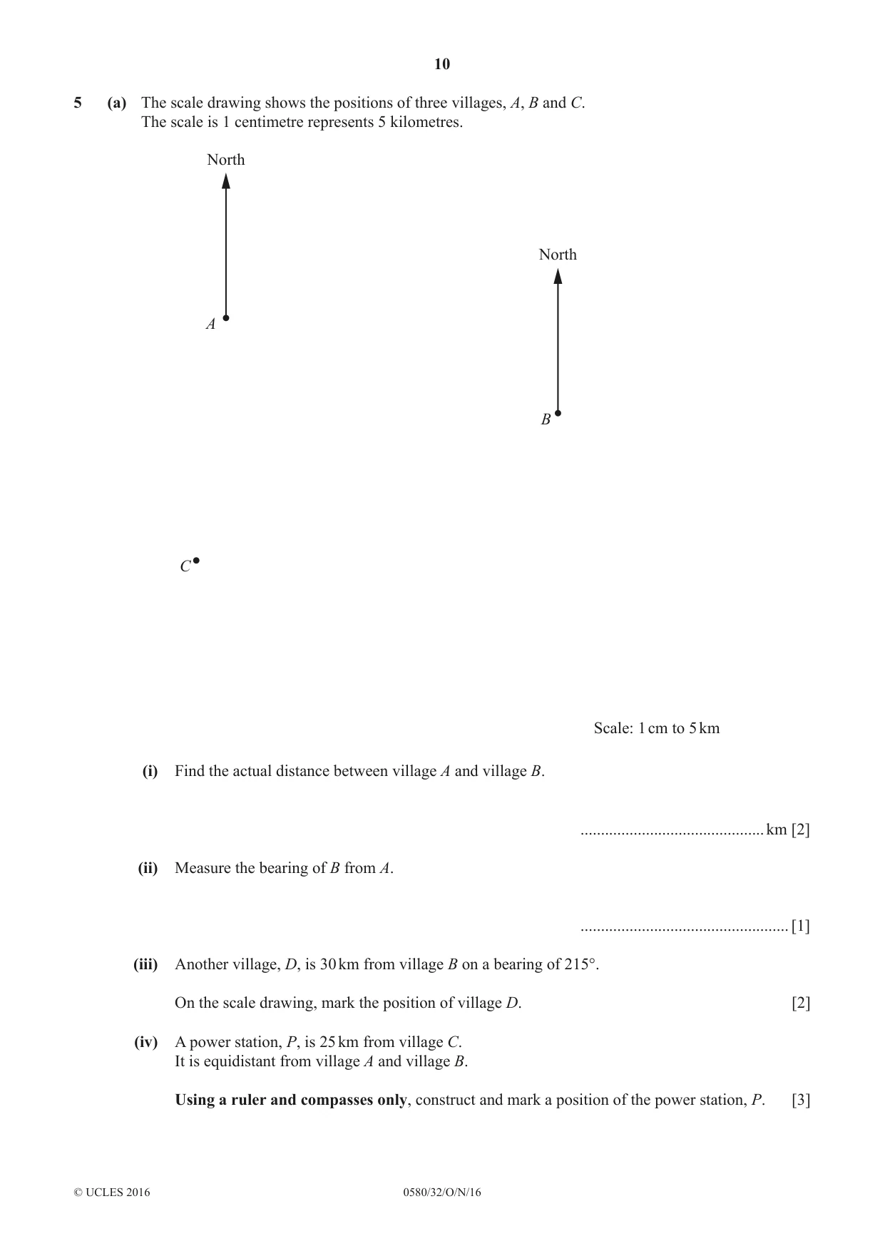 Cambridge IGCSE Mathematics 0580 2016 Oct/Nov Paper 3 · Variant 2 question paper, page 10 of 16