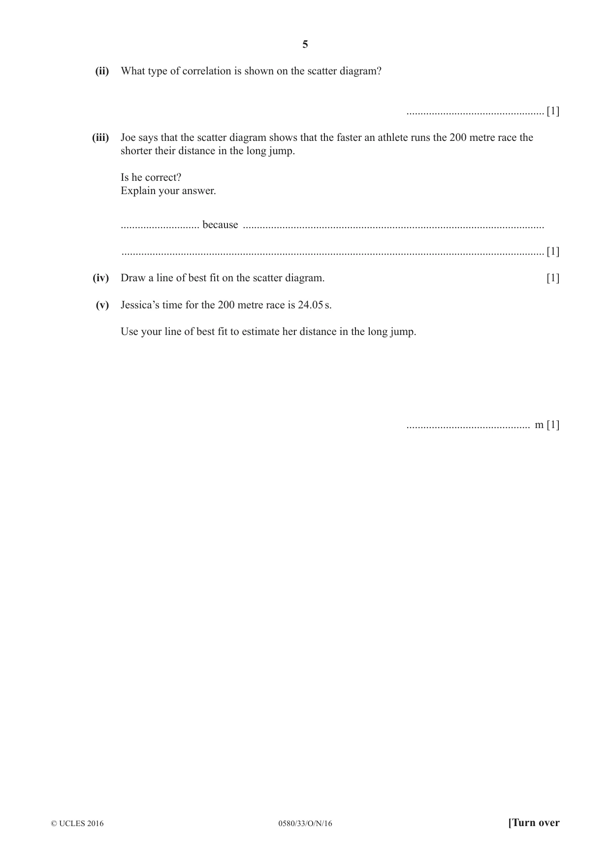 Cambridge IGCSE Mathematics 0580 2016 Oct/Nov Paper 3 · Variant 3 question paper, page 5 of 16
