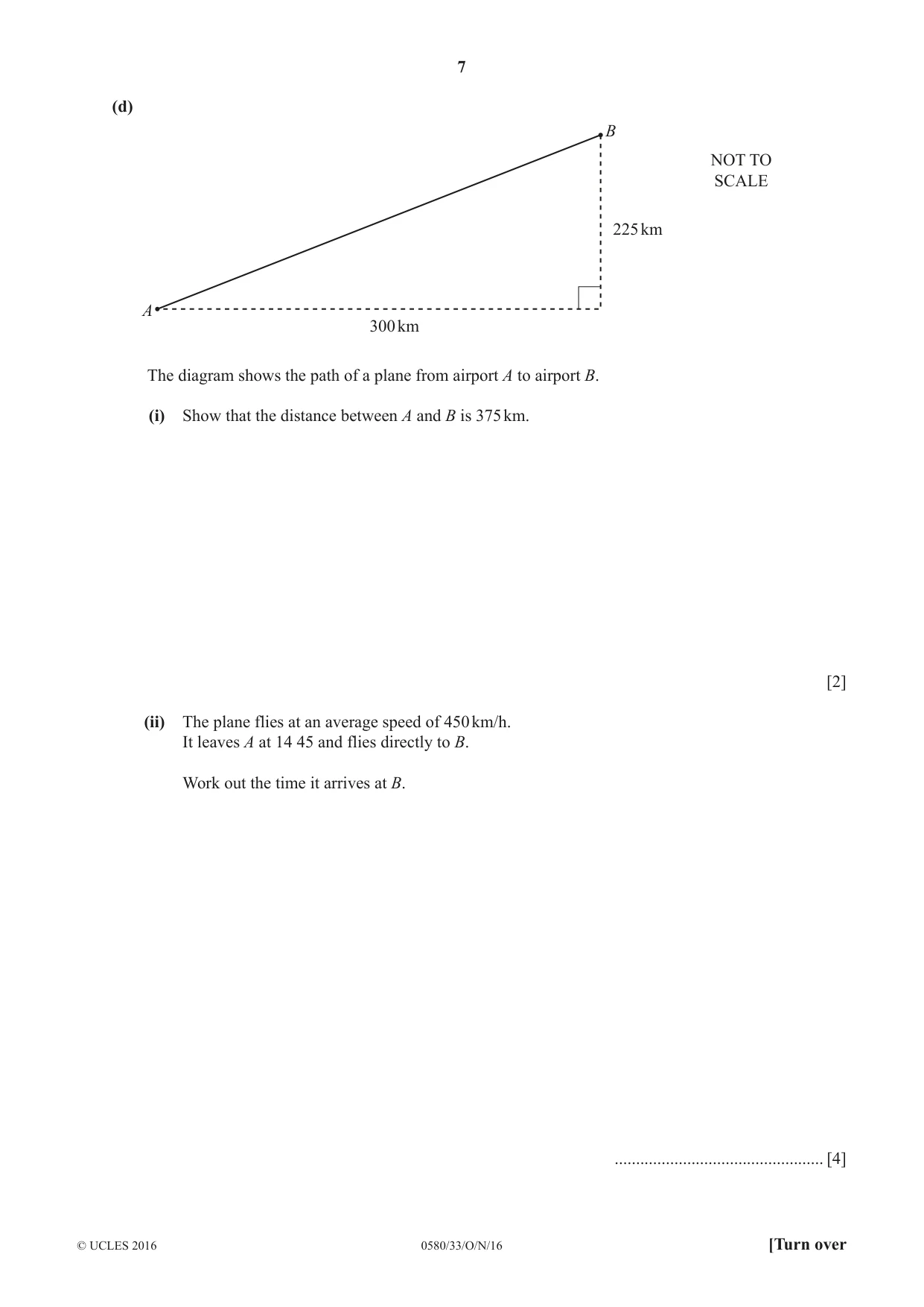 Cambridge IGCSE Mathematics 0580 2016 Oct/Nov Paper 3 · Variant 3 question paper, page 7 of 16
