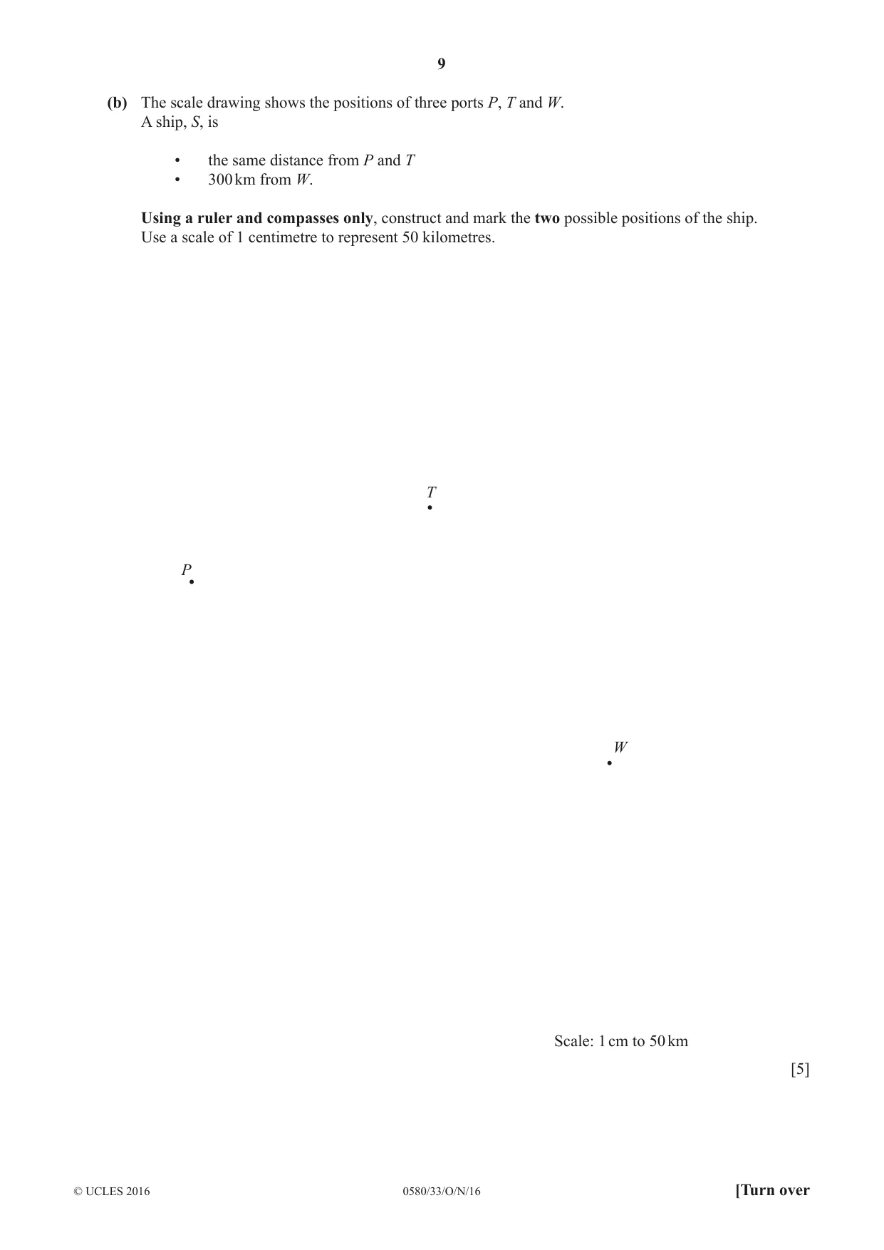 Cambridge IGCSE Mathematics 0580 2016 Oct/Nov Paper 3 · Variant 3 question paper, page 9 of 16