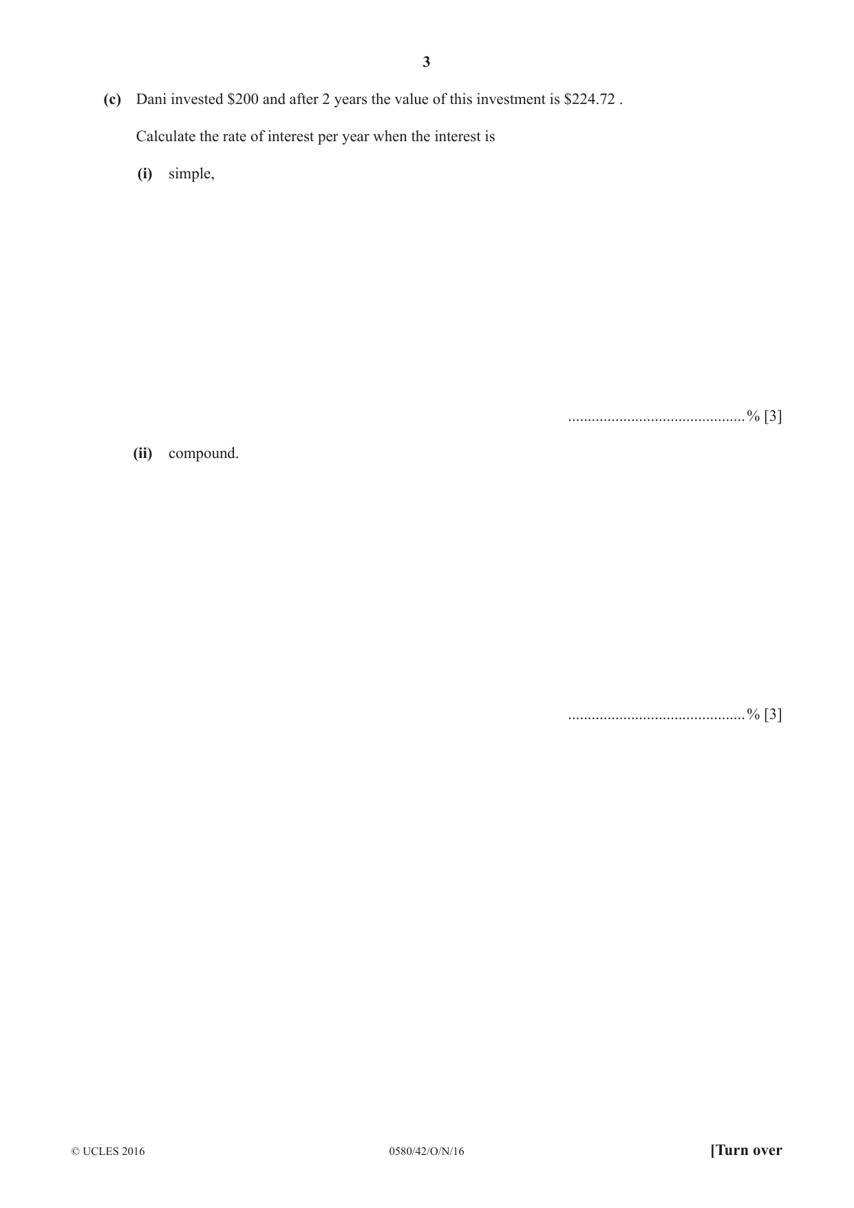 Cambridge IGCSE Mathematics 0580 2016 Oct/Nov Paper 4 · Variant 2 question paper, page 3 of 20