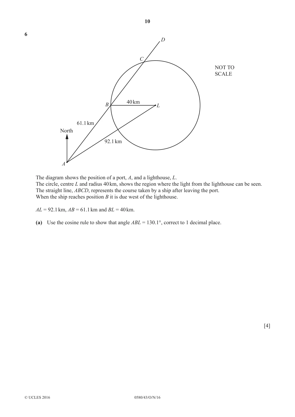 Cambridge IGCSE Mathematics 0580 2016 Oct/Nov Paper 4 · Variant 3 question paper, page 10 of 20