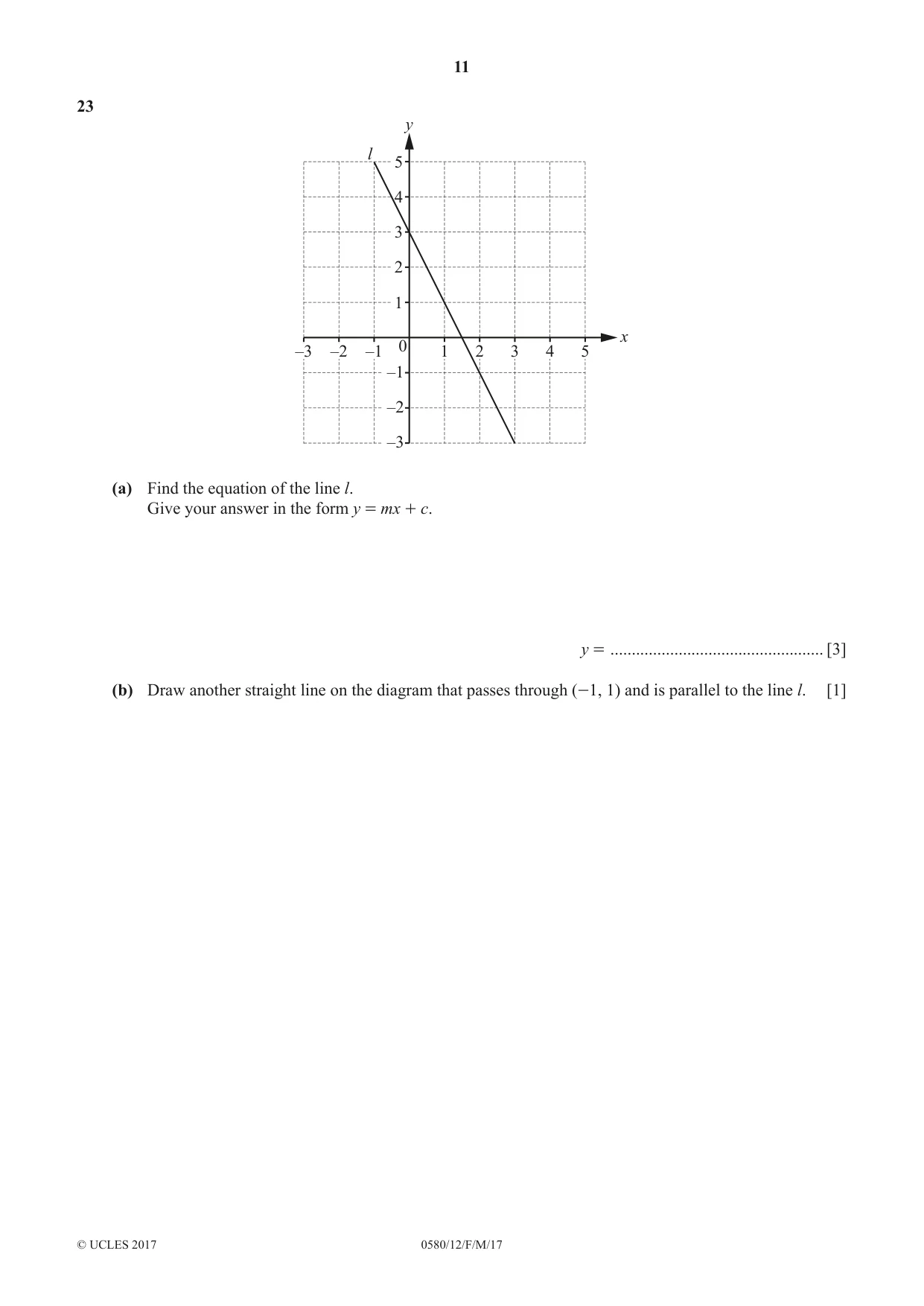Cambridge IGCSE Mathematics 0580 2017 Feb/March Paper 1 · Variant 2 question paper, page 11 of 12