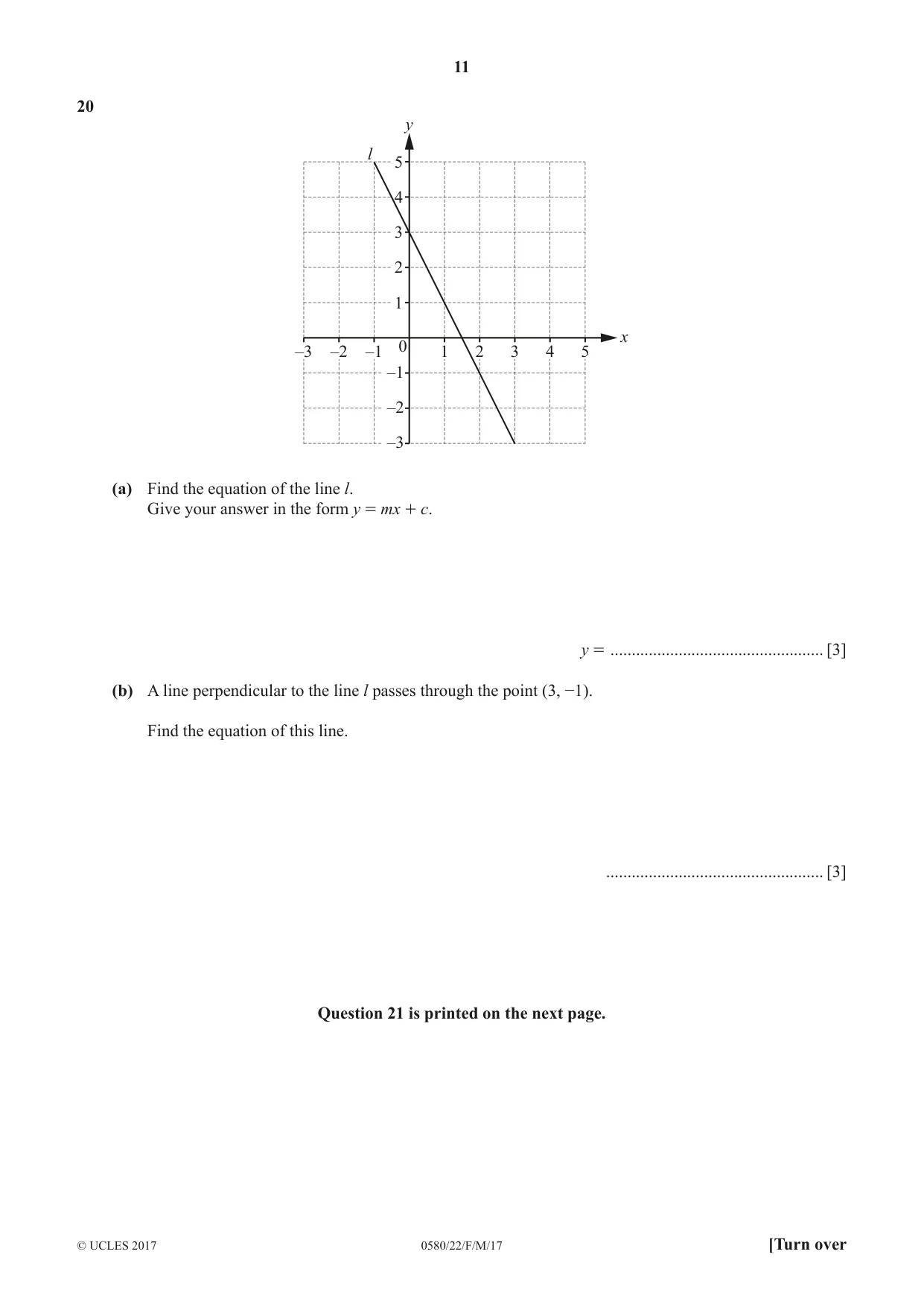 Cambridge IGCSE Mathematics 0580 2017 Feb/March Paper 2 · Variant 2 question paper, page 11 of 12