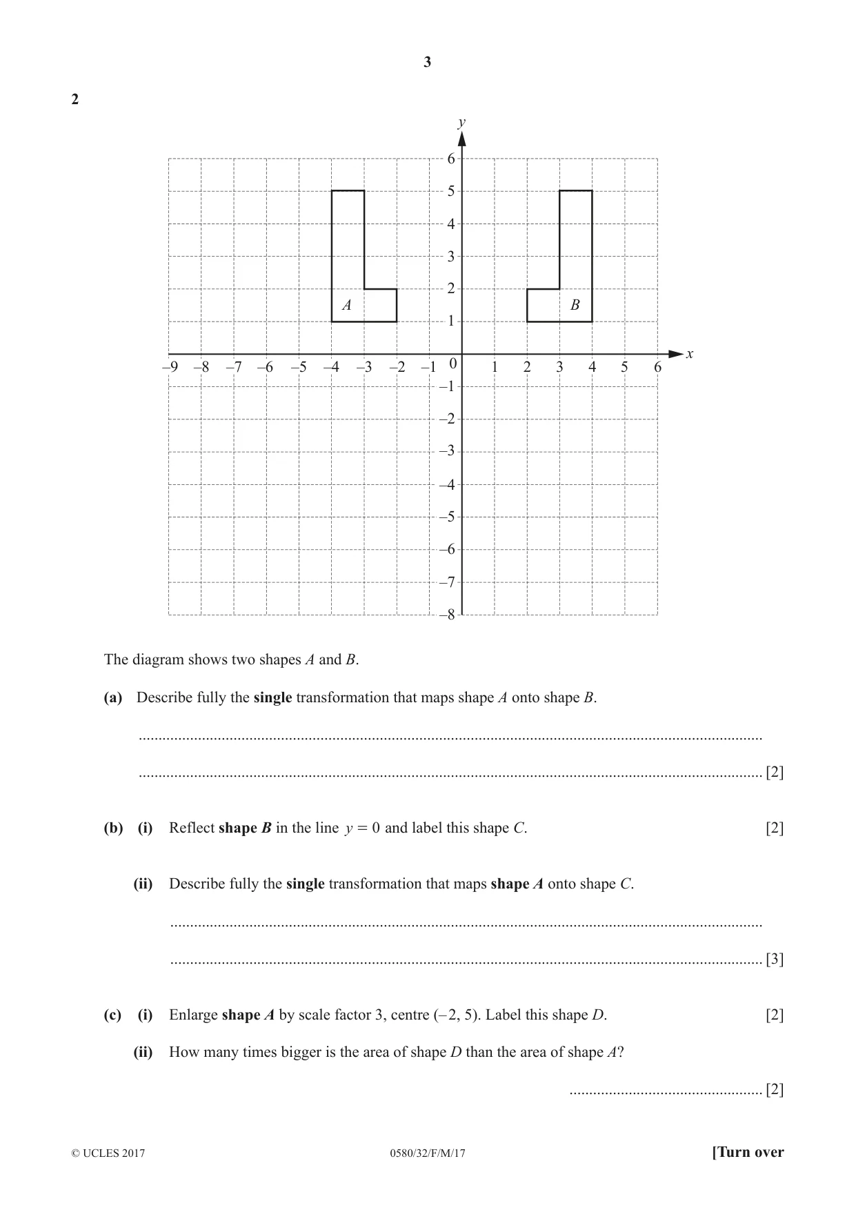 Cambridge IGCSE Mathematics 0580 2017 Feb/March Paper 3 · Variant 2 question paper, page 3 of 16