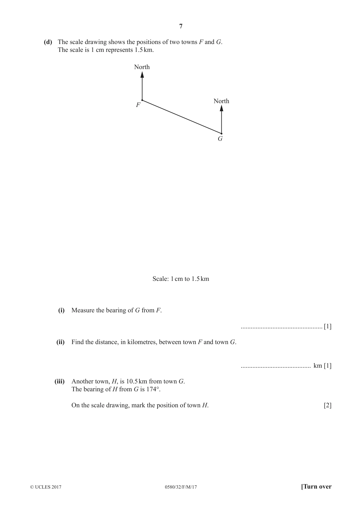 Cambridge IGCSE Mathematics 0580 2017 Feb/March Paper 3 · Variant 2 question paper, page 7 of 16