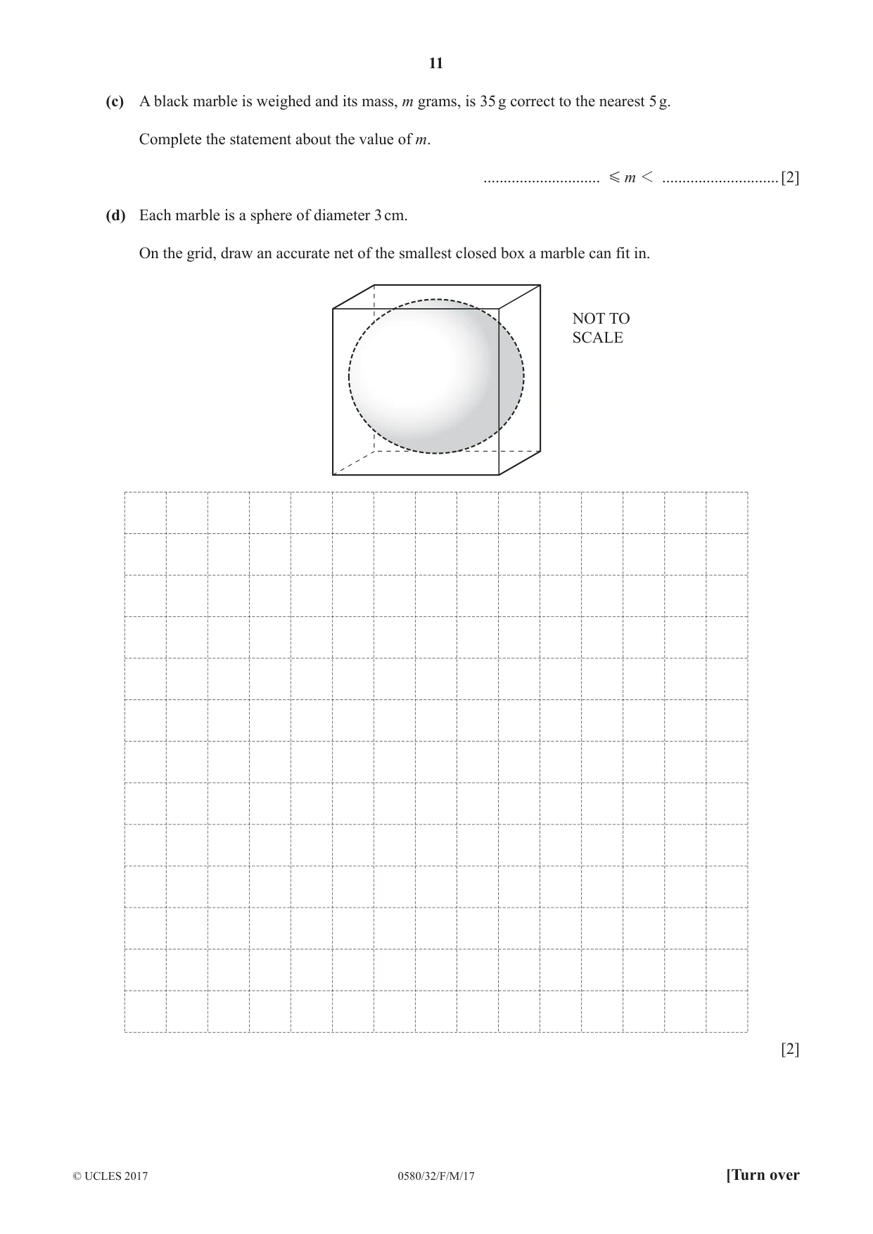 Cambridge IGCSE Mathematics 0580 2017 Feb/March Paper 3 · Variant 2 question paper, page 11 of 16