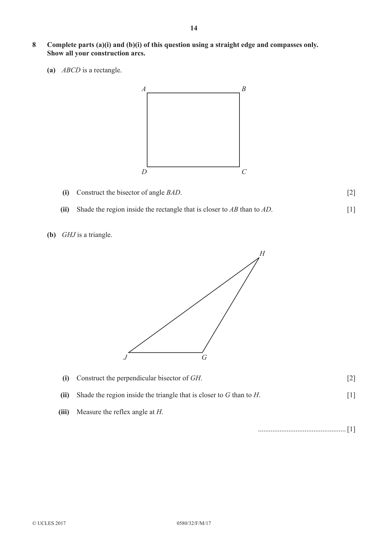 Cambridge IGCSE Mathematics 0580 2017 Feb/March Paper 3 · Variant 2 question paper, page 14 of 16