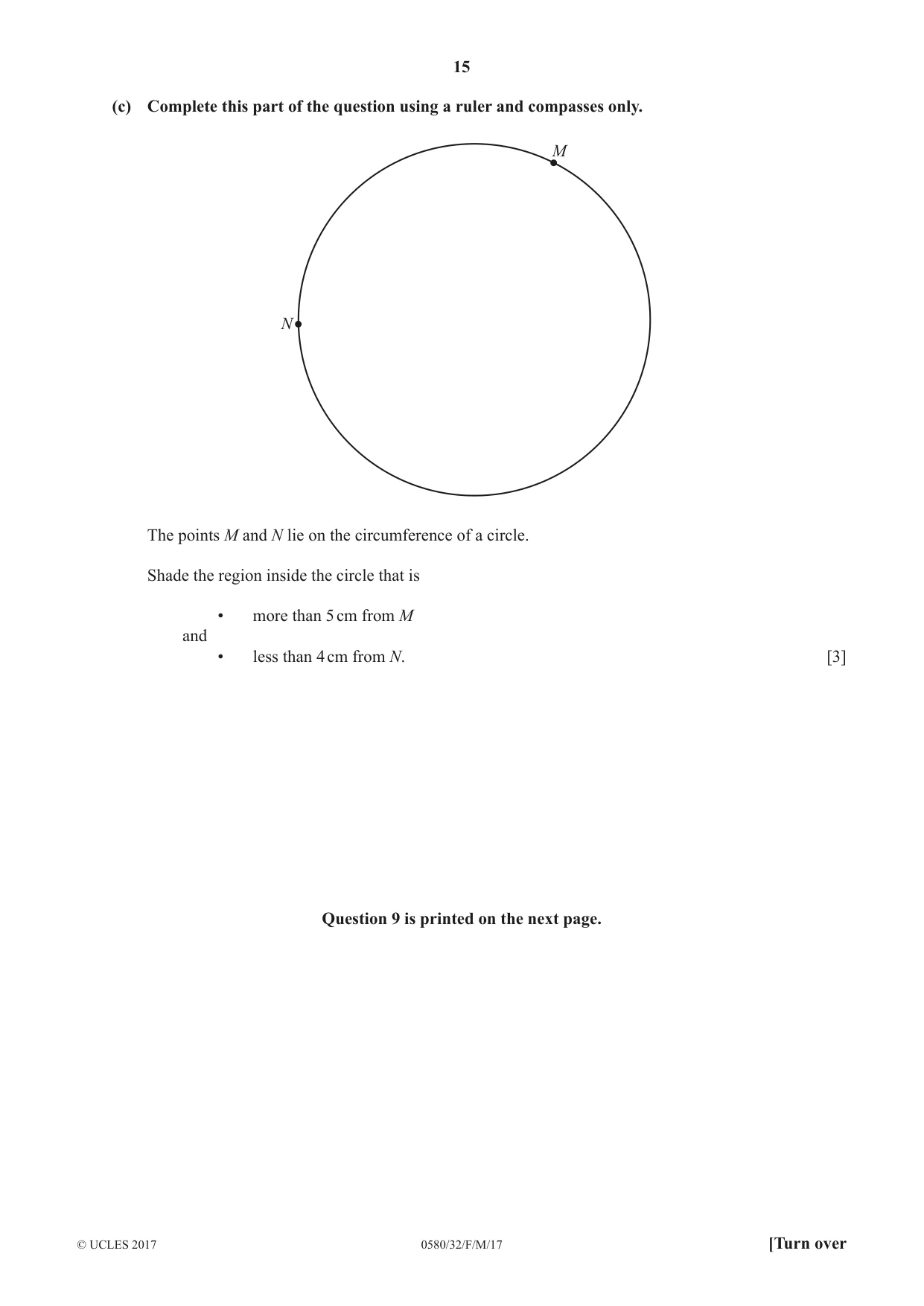 Cambridge IGCSE Mathematics 0580 2017 Feb/March Paper 3 · Variant 2 question paper, page 15 of 16