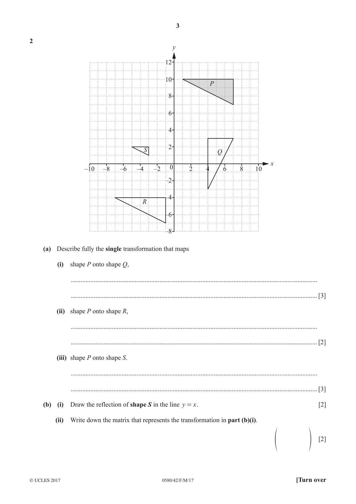 Cambridge IGCSE Mathematics 0580 2017 Feb/March Paper 4 · Variant 2 question paper, page 3 of 20