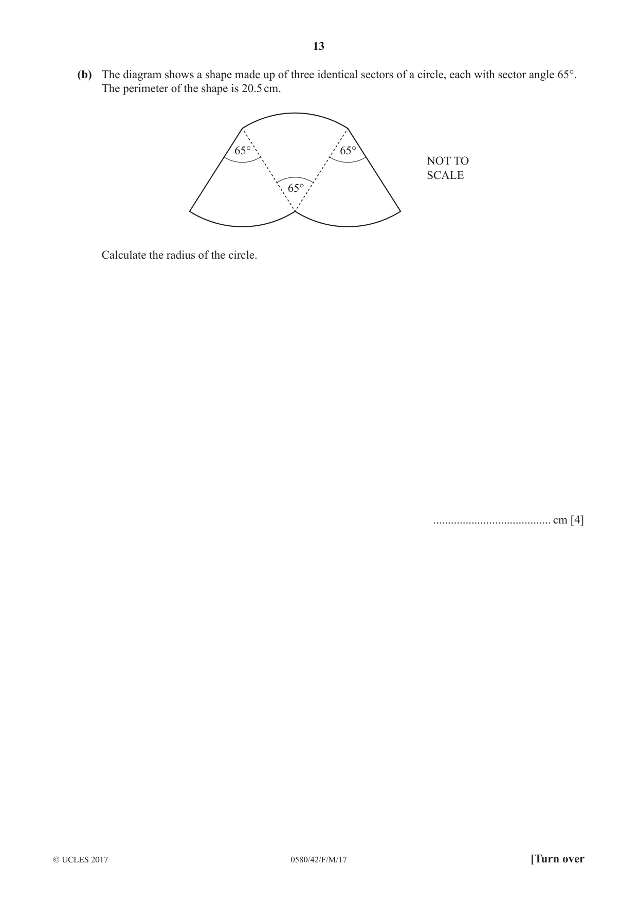 Cambridge IGCSE Mathematics 0580 2017 Feb/March Paper 4 · Variant 2 question paper, page 13 of 20