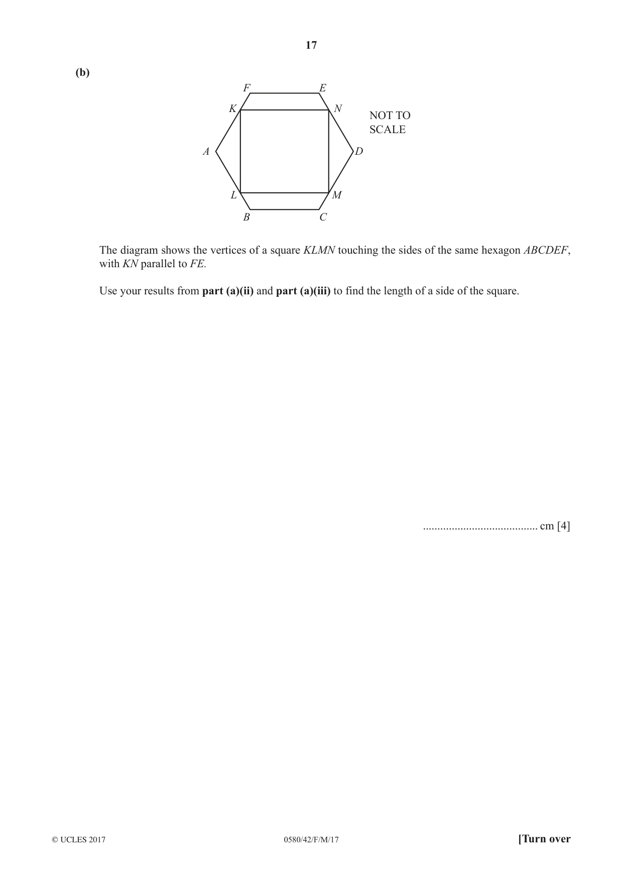 Cambridge IGCSE Mathematics 0580 2017 Feb/March Paper 4 · Variant 2 question paper, page 17 of 20