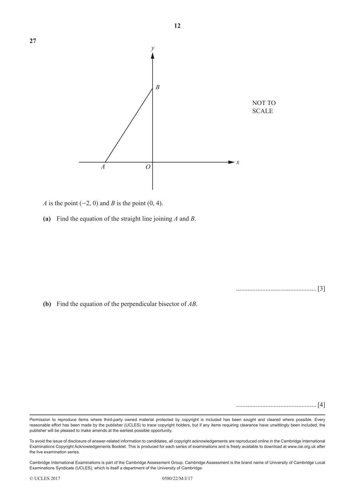 Cambridge IGCSE Mathematics 0580 2017 May/June Paper 2 · Variant 2 question paper, page 12 of 12