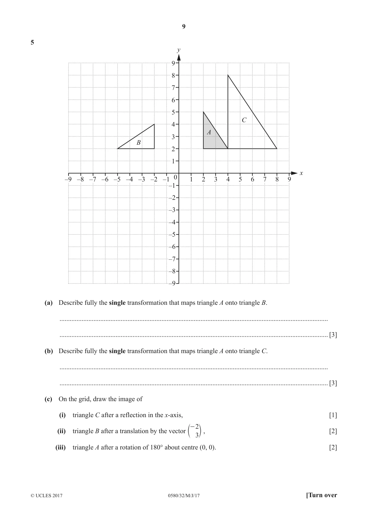 Cambridge IGCSE Mathematics 0580 2017 May/June Paper 3 · Variant 2 question paper, page 9 of 16