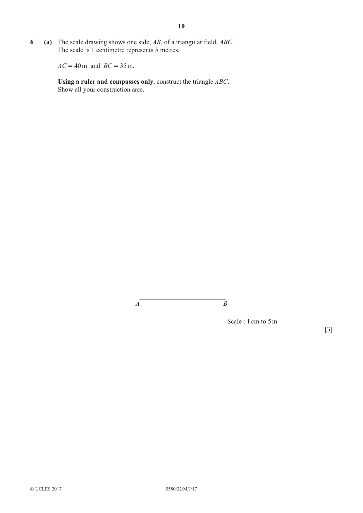 Cambridge IGCSE Mathematics 0580 2017 May/June Paper 3 · Variant 2 question paper, page 10 of 16