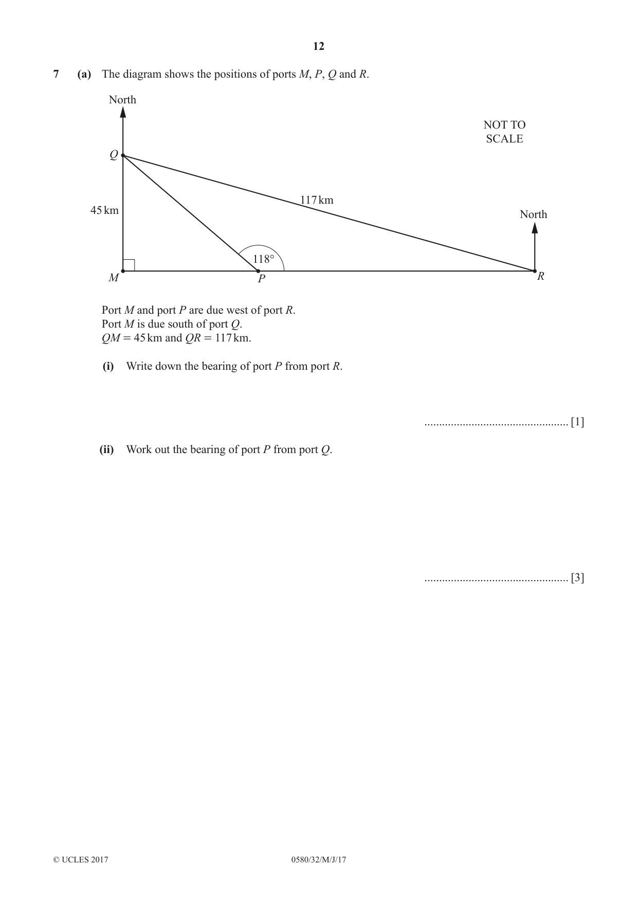 Cambridge IGCSE Mathematics 0580 2017 May/June Paper 3 · Variant 2 question paper, page 12 of 16