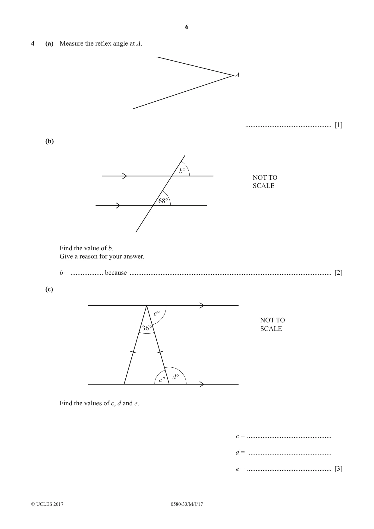 Cambridge IGCSE Mathematics 0580 2017 May/June Paper 3 · Variant 3 question paper, page 6 of 16