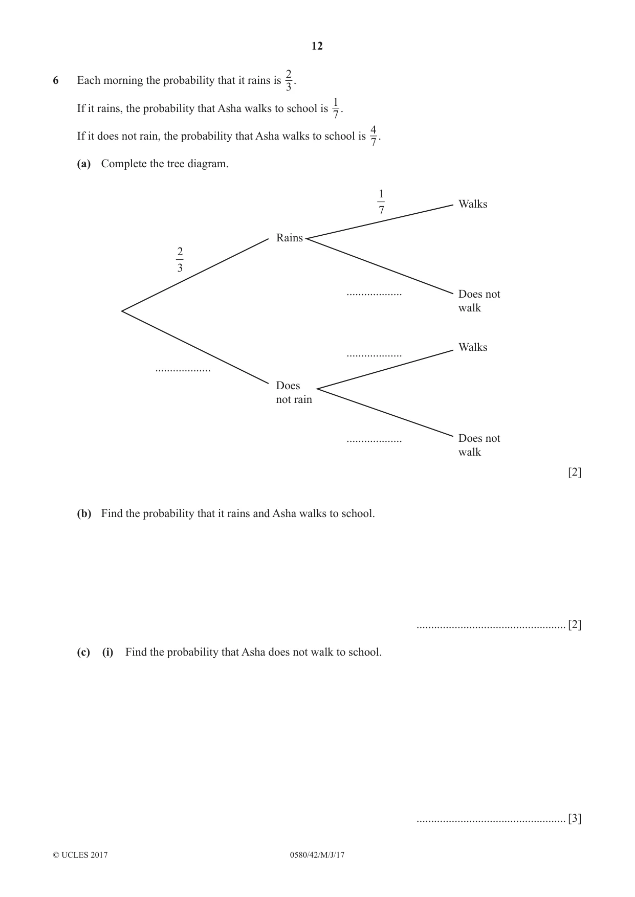 Cambridge IGCSE Mathematics 0580 2017 May/June Paper 4 · Variant 2 question paper, page 12 of 20
