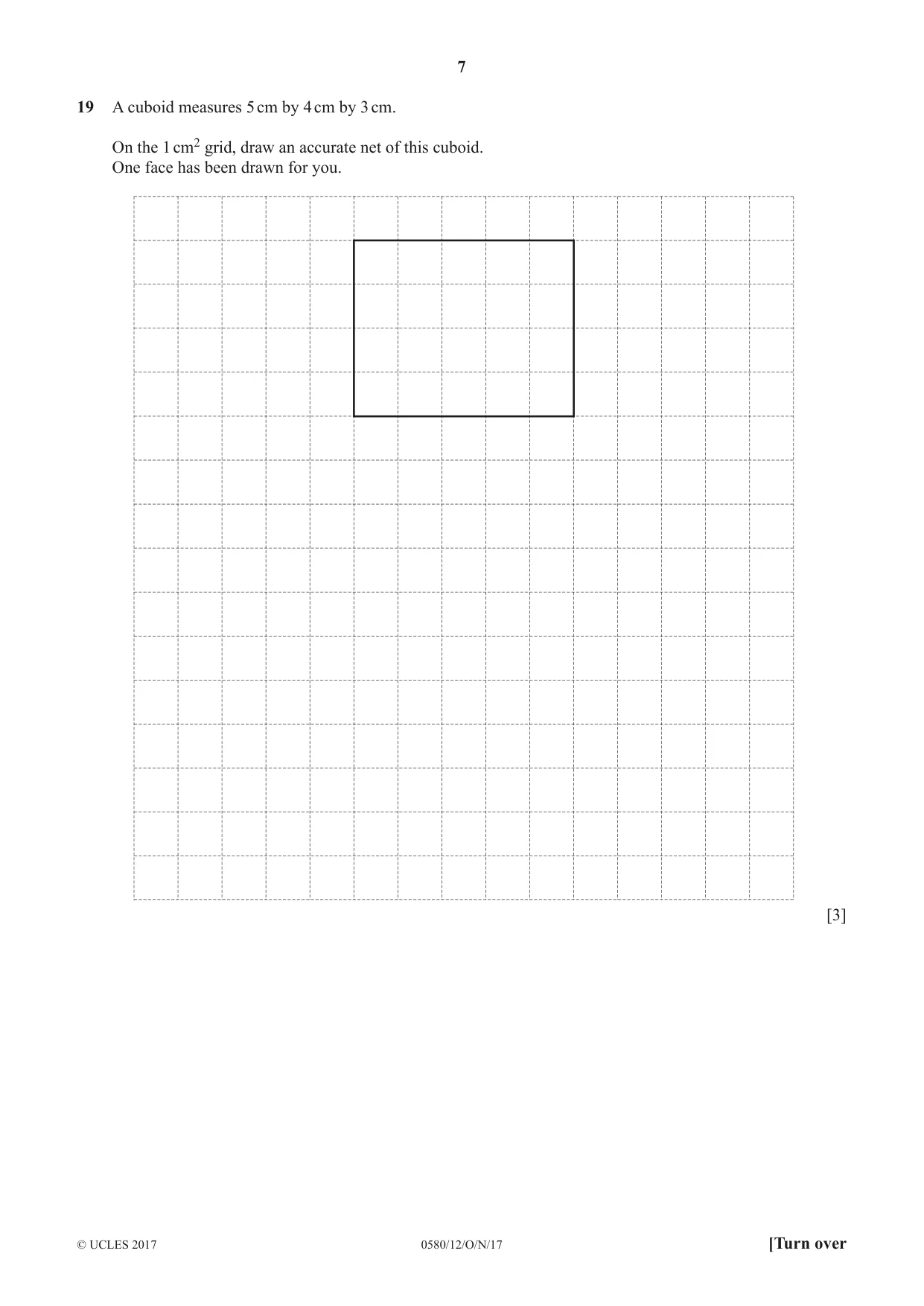 Cambridge IGCSE Mathematics 0580 2017 Oct/Nov Paper 1 · Variant 2 question paper, page 7 of 12