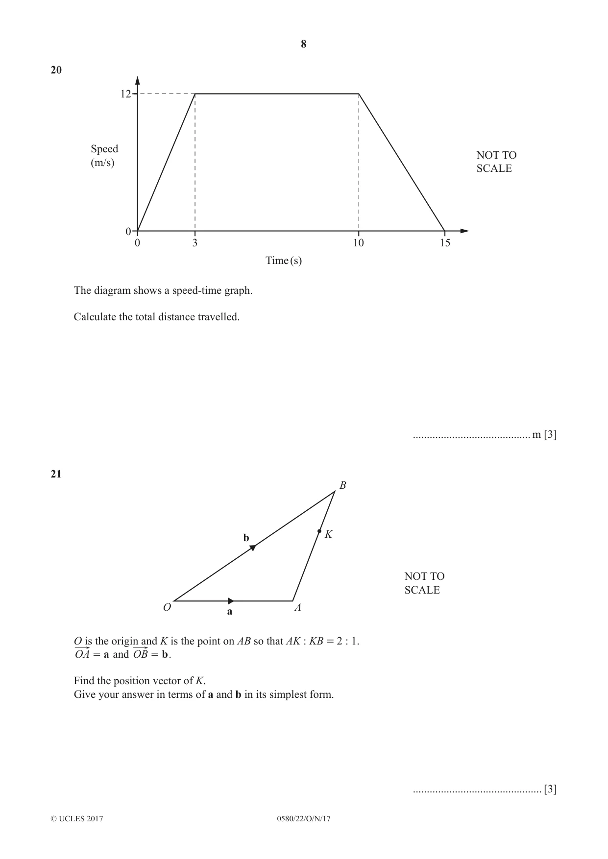 Cambridge IGCSE Mathematics 0580 2017 Oct/Nov Paper 2 · Variant 2 question paper, page 8 of 12