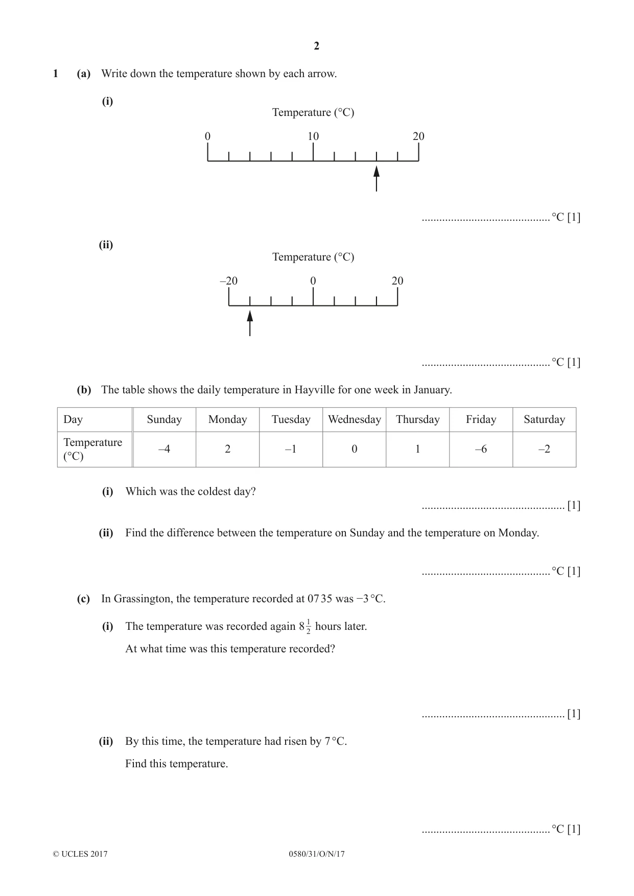 Cambridge IGCSE Mathematics 0580 2017 Oct/Nov Paper 3 · Variant 1 question paper, page 2 of 16